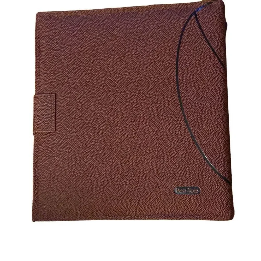 Pen-Tab Pro Football 3 Ring Binder Trapper Keeper Faux Leather Vintage 90s